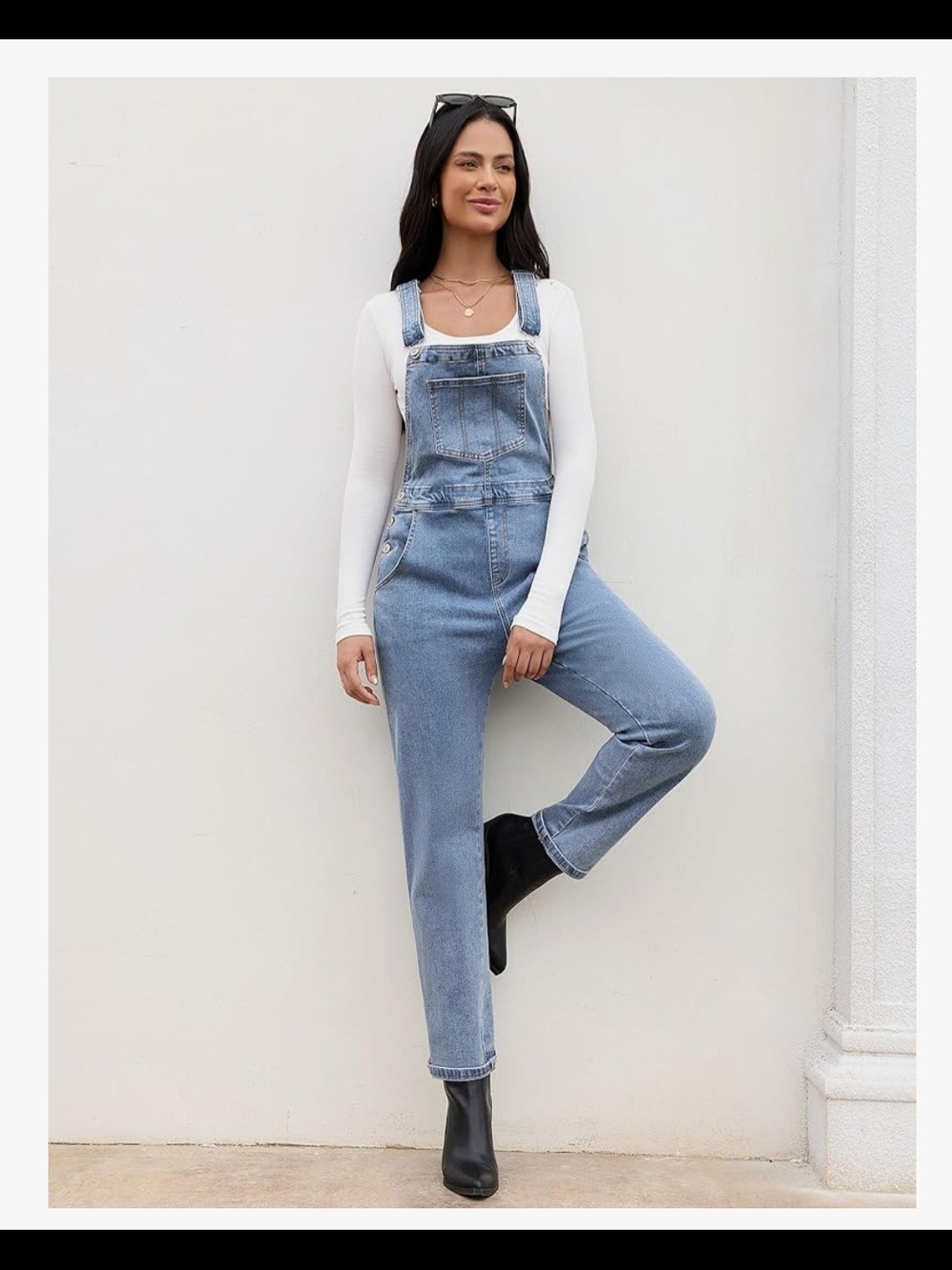 NWT Luvamia Classic Light Blue Denim Overalls for Women. Sz XL